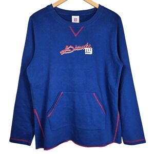 NFL For Her‎ New York Giants Blue Sweatshirt Womens Large DV73 SDHF Pocket